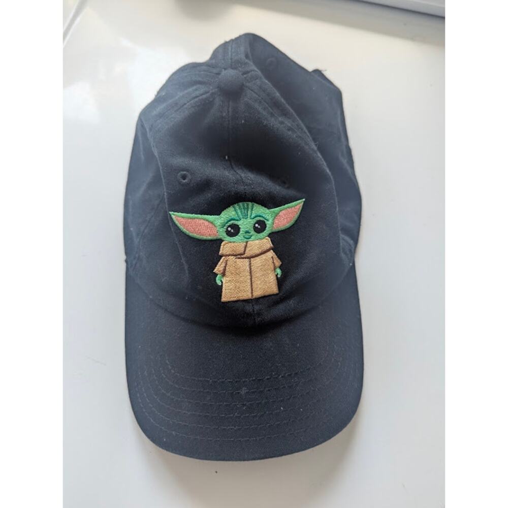Star Wars Grogu Baby Yoda Dad Hat Black Adjustable Cap The Mandalorian